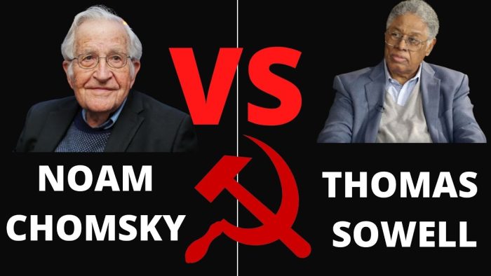 Thomas Sowell vs Noam Chomsky on Socialism